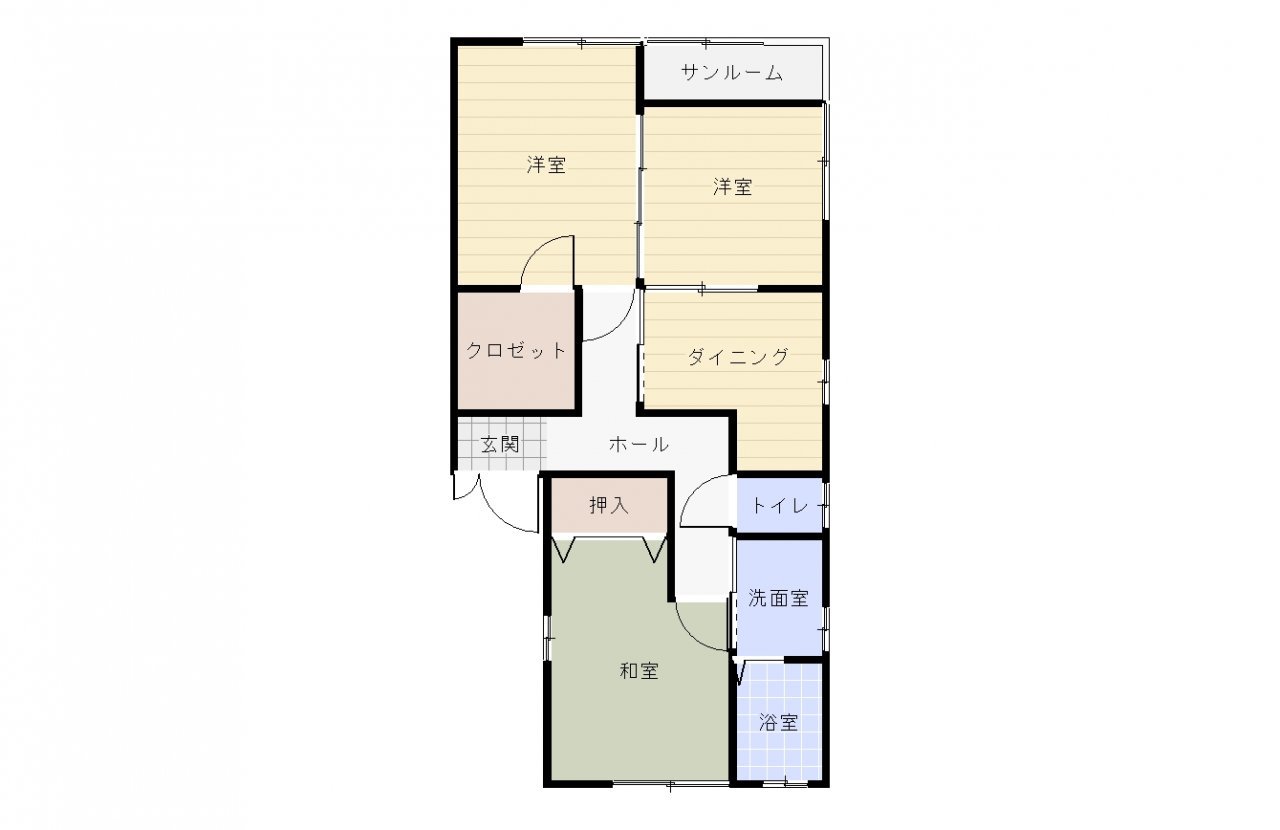 グランパレス本町1号館　202号室間取り